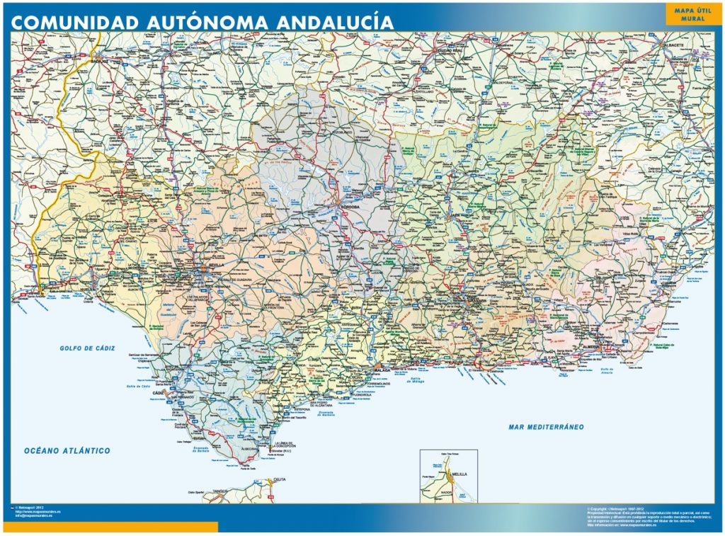 de Andalucia – kartta